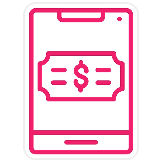 Diseño vectorial del icono de pago Estilo del icono