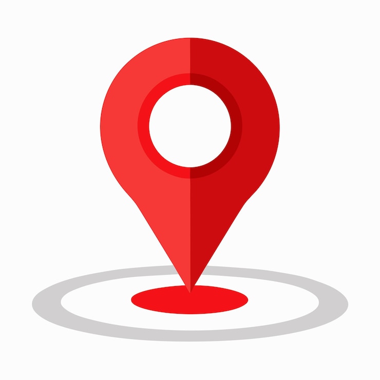 Vector un diseño vectorial de icono de pin de ubicación rojo