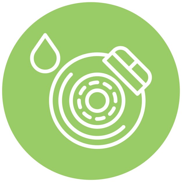Diseño vectorial del icono del sangrado del freno