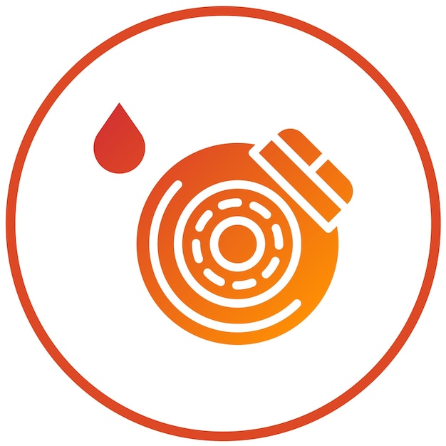 Diseño vectorial del icono del sangrado del freno