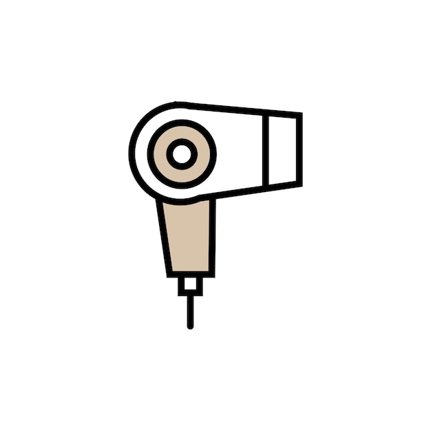 Diseño vectorial del icono del secador de cabello