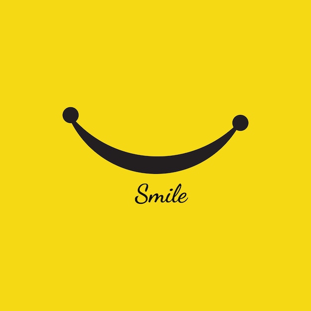 diseño vectorial del icono de la sonrisa Icono de la sorrisa Vector del logotipo