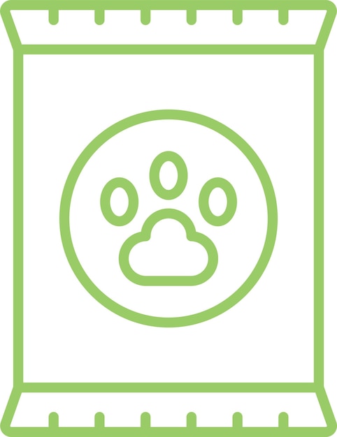 Diseño vectorial de los iconos de alimentos para mascotas