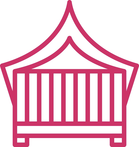Diseño vectorial de los iconos de las camas del dosel