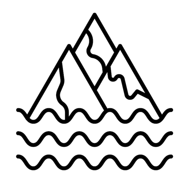 Diseño vectorial de los iconos de las capas de hielo