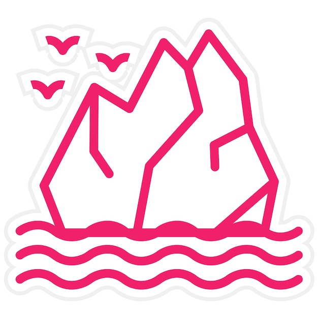 Diseño vectorial de los iconos de las capas de hielo