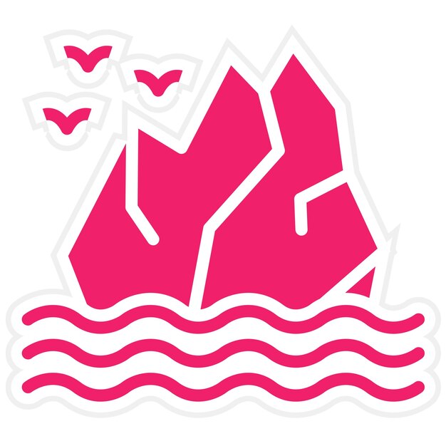 Diseño vectorial de los iconos de las capas de hielo