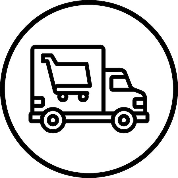 Diseño vectorial de los iconos de entrega de comestibles