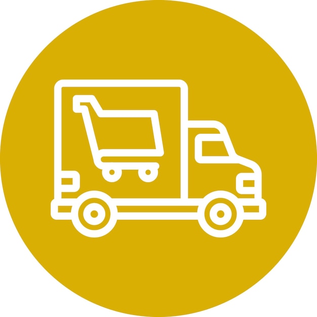 Diseño vectorial de los iconos de entrega de comestibles