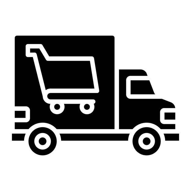 Diseño vectorial de los iconos de entrega de comestibles
