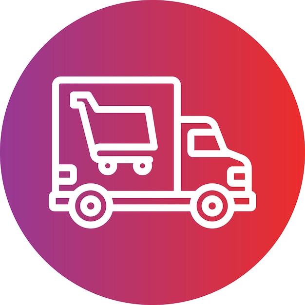 Diseño vectorial de los iconos de entrega de comestibles