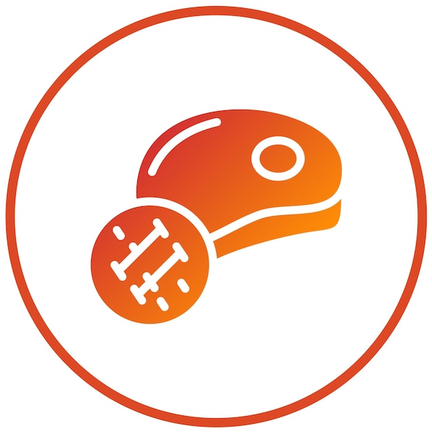 Diseño vectorial de los iconos del filete de cerdo