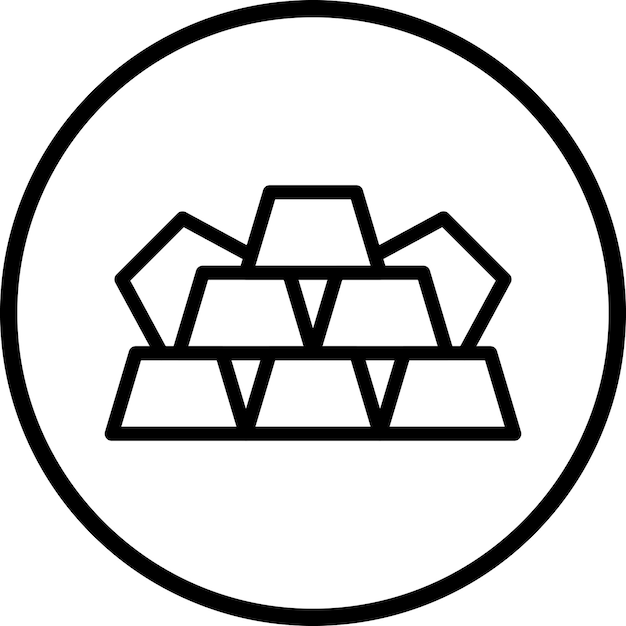 Diseño vectorial de los íconos de los lingotes de oro