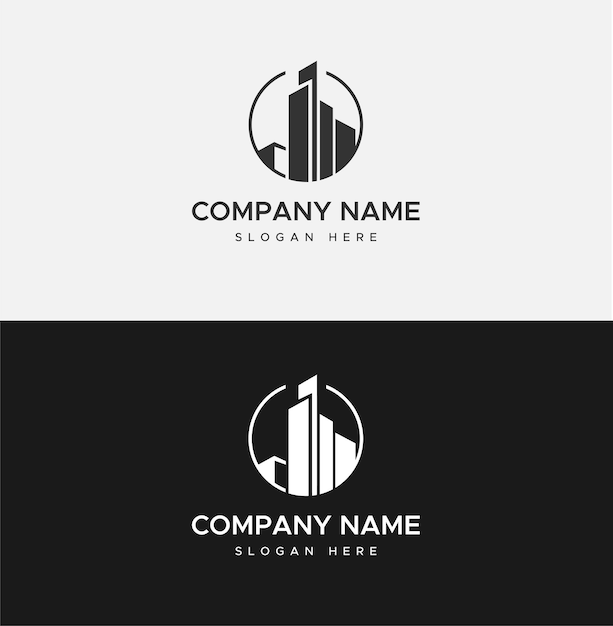 diseño vectorial de íconos de logotipos inmobiliarios