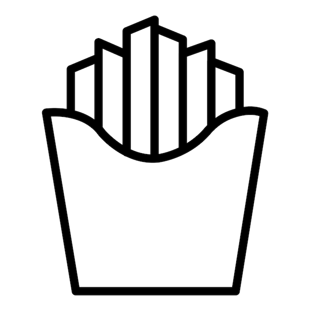 Diseño vectorial de los iconos de las papas fritas