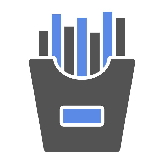 Diseño vectorial de los iconos de las papas fritas