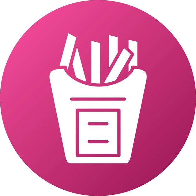 Diseño vectorial de los iconos de las papas fritas