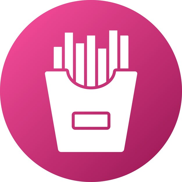 Diseño vectorial de los iconos de las papas fritas
