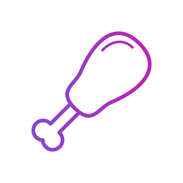 Diseño vectorial de iconos de pollo frito