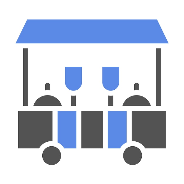 Diseño vectorial de los iconos de los puestos de alimentos