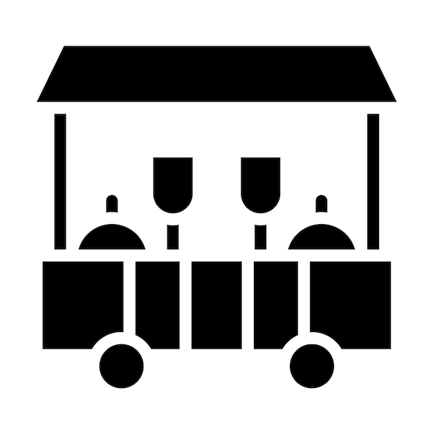 Diseño vectorial de los iconos de los puestos de alimentos
