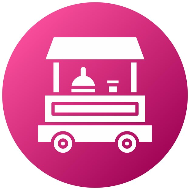 Diseño vectorial de los iconos de los puestos de alimentos