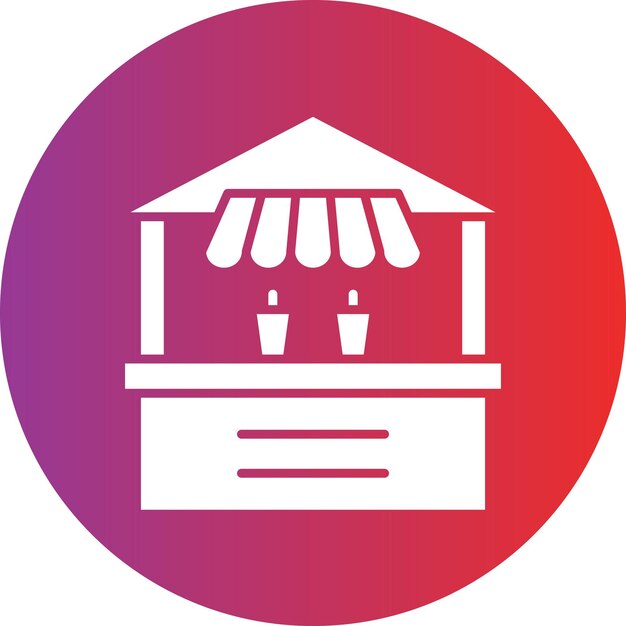 Diseño vectorial de los iconos de los puestos de bebidas