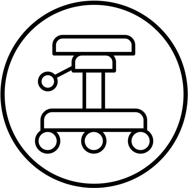 Diseño vectorial de iconos de taburetes de tatuaje