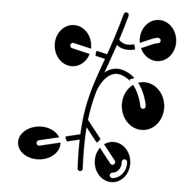 Diseño vectorial de los íconos de los tomates de cereza