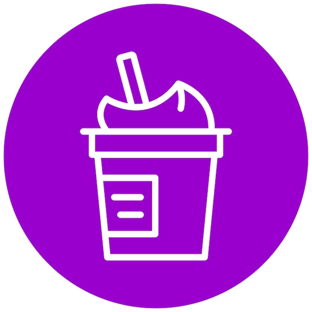 Diseño vectorial de íconos de yogur bajo en grasa