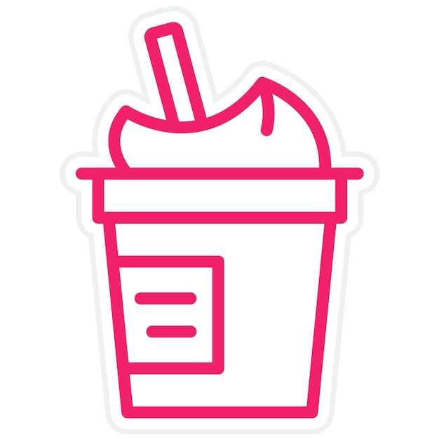 Diseño vectorial de íconos de yogur bajo en grasa