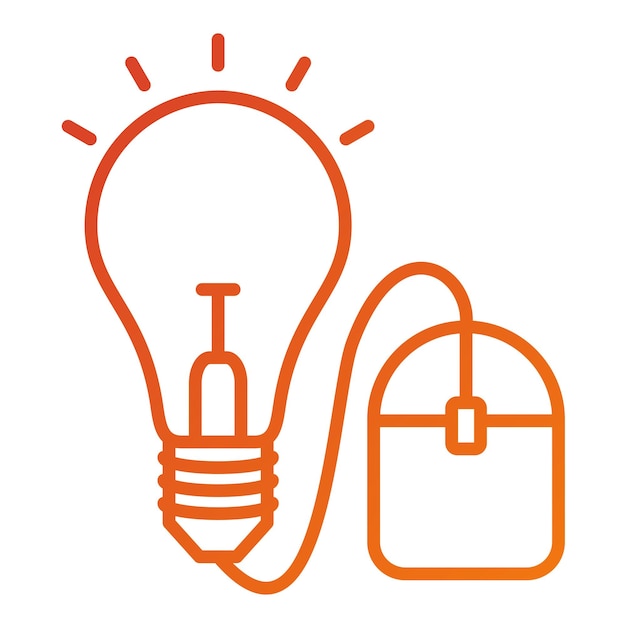 Diseño vectorial de la idea del ratón Estilo del icono