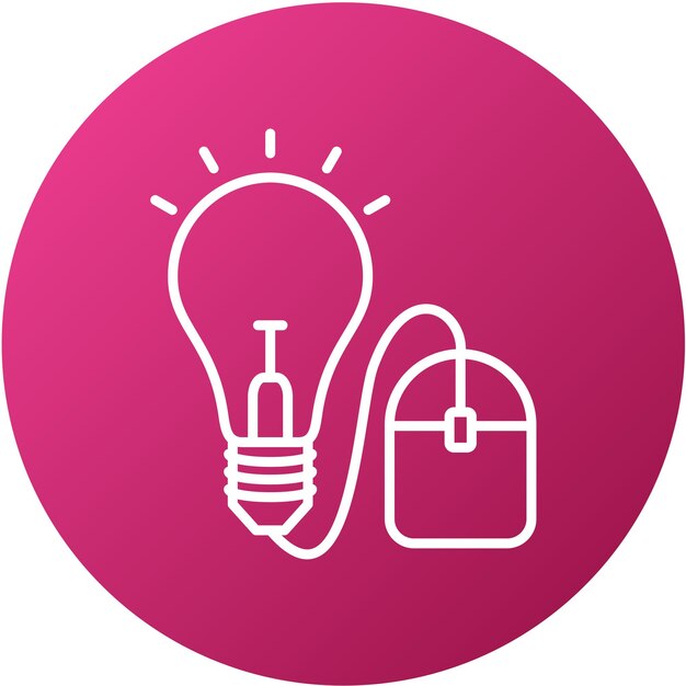 Diseño vectorial de la idea del ratón Estilo del icono