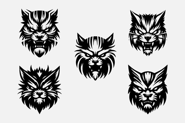 diseño vectorial de la ilustración de la cabeza de gato