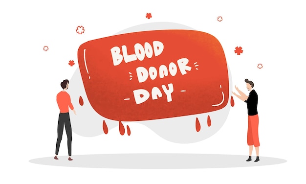 Diseño vectorial de ilustración del día mundial del donante de sangre