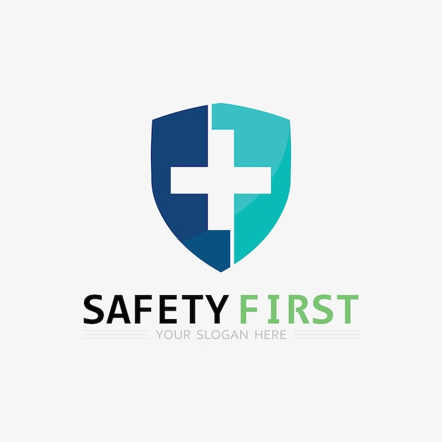 diseño vectorial y ilustración del icono del primer logotipo de seguridad signo gráfico