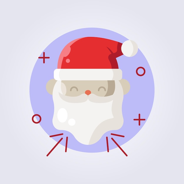 diseño vectorial de la ilustración del icono de Santa Claus