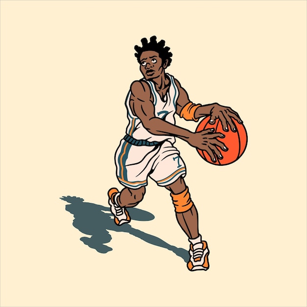 diseño vectorial de ilustración de niño de baloncesto