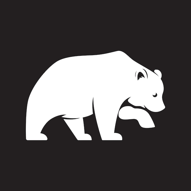 Diseño vectorial de la ilustración del oso polar