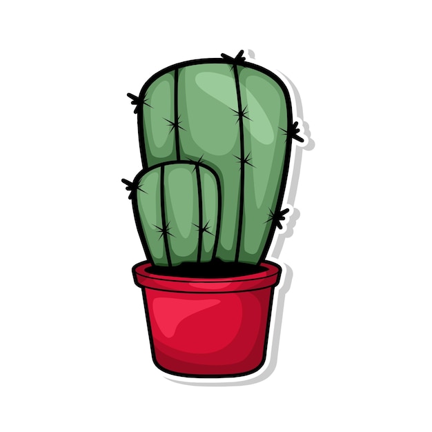 Diseño vectorial de ilustraciones artísticas de cactus