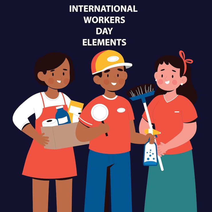 Vector diseño vectorial de ilustraciones para el día internacional del trabajador