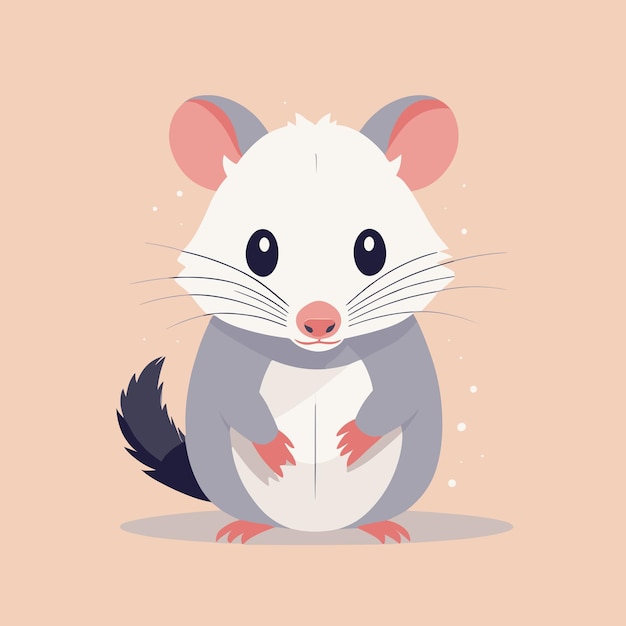 Vector diseño vectorial de ilustraciones de dibujos animados de opossum para niños