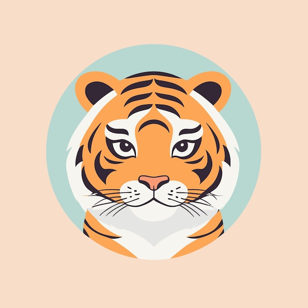 Vector diseño vectorial de ilustraciones de dibujos animados de tigres