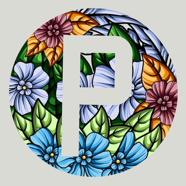Vector diseño vectorial de ilustraciones de monogramas florales