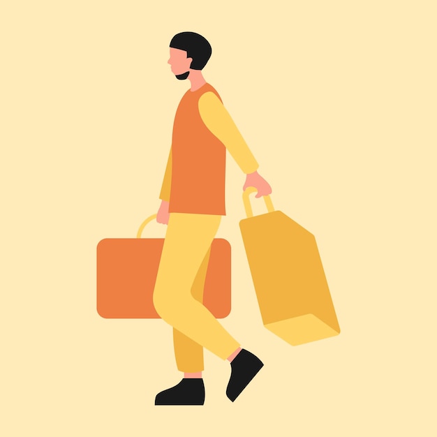 Diseño vectorial de ilustraciones de Mudik Lebaran Fitr