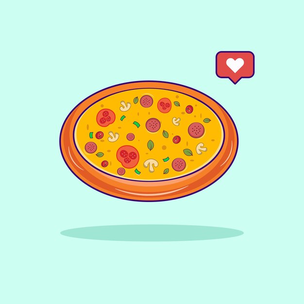 Diseño vectorial de ilustraciones de pizzas de queso deliciosas