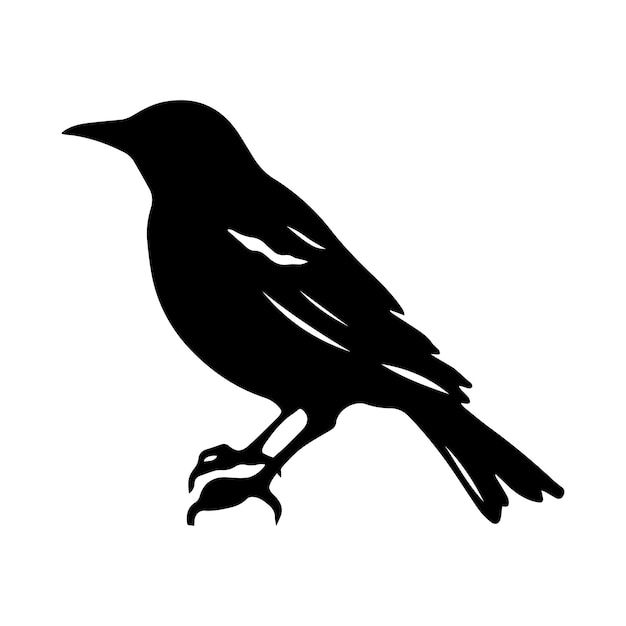 Diseño vectorial de ilustraciones de siluetas de pájaros