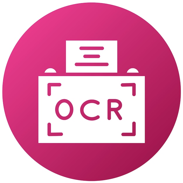 Vector diseño vectorial impreso estilo de icono ocr