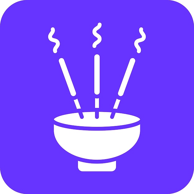 Diseño vectorial Incenso Sticks Estilo de icono
