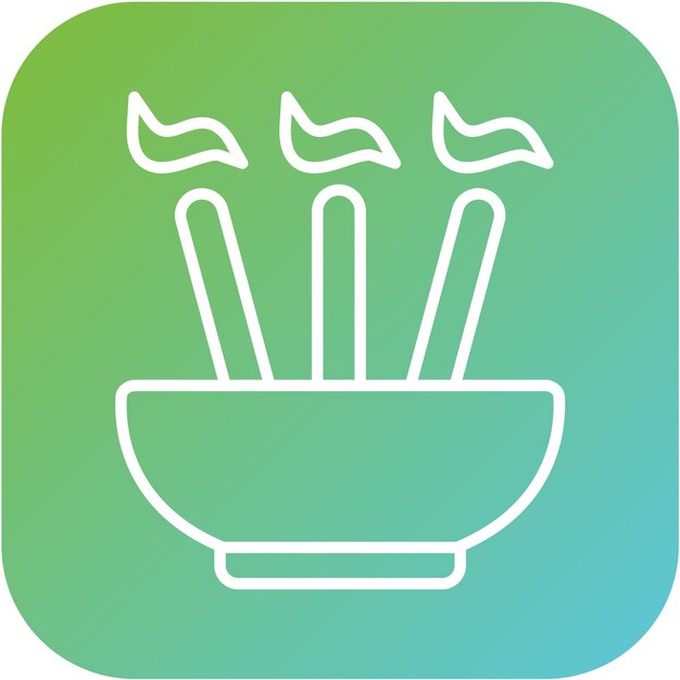 Diseño vectorial Incenso Sticks Estilo de icono
